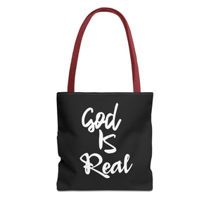 GOD IS REAL TOTE BAG (Black)