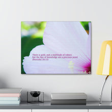 Load image into Gallery viewer, WHITE AND PINK HIBISCUS CANVAS