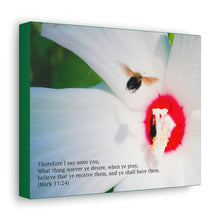 Load image into Gallery viewer, HIBISCUS AND BEE CANVAS