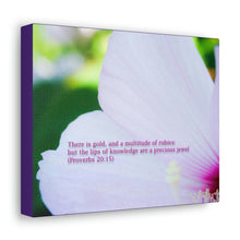 Load image into Gallery viewer, WHITE AND PINK HIBISCUS CANVAS