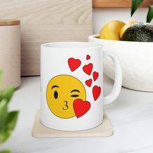 Load image into Gallery viewer, LOVE AND KISSES COFFEE MUG (WHITE)