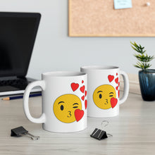 Load image into Gallery viewer, LOVE AND KISSES COFFEE MUG (WHITE)