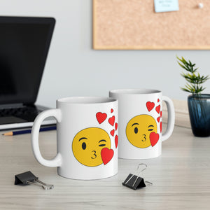 LOVE AND KISSES COFFEE MUG (WHITE)