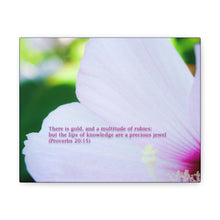 Load image into Gallery viewer, WHITE AND PINK HIBISCUS CANVAS