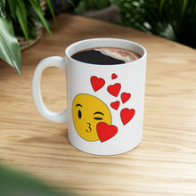 Load image into Gallery viewer, LOVE AND KISSES COFFEE MUG (WHITE)