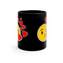 Load image into Gallery viewer, LOVE AND KISSES COFFEE MUG (BLACK)