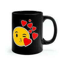 Load image into Gallery viewer, LOVE AND KISSES COFFEE MUG (BLACK)