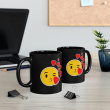 Load image into Gallery viewer, LOVE AND KISSES COFFEE MUG (BLACK)