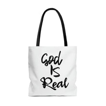 Load image into Gallery viewer, GOD IS REAL TOTE BAG