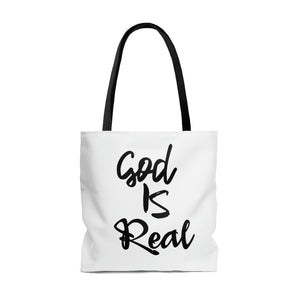 GOD IS REAL TOTE BAG