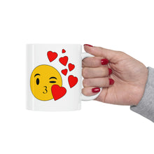 Load image into Gallery viewer, LOVE AND KISSES COFFEE MUG (WHITE)