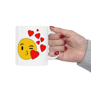 LOVE AND KISSES COFFEE MUG (WHITE)