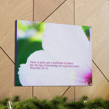 Load image into Gallery viewer, WHITE AND PINK HIBISCUS CANVAS