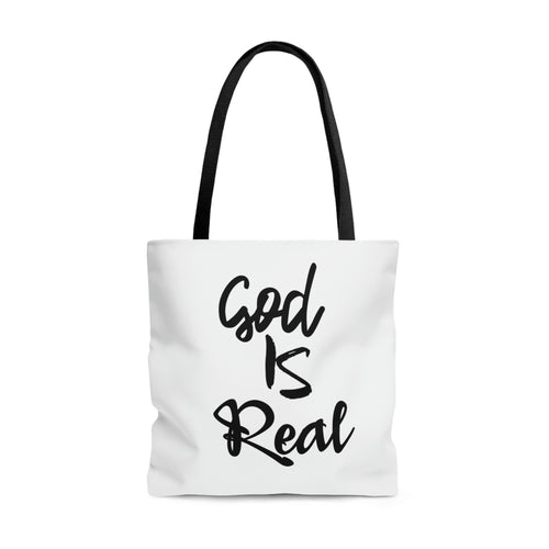 GOD IS REAL TOTE BAG