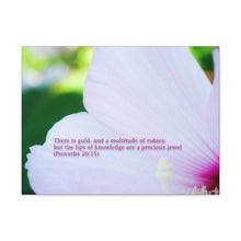 Load image into Gallery viewer, WHITE AND PINK HIBISCUS CANVAS