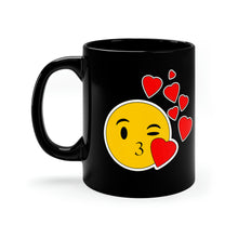 Load image into Gallery viewer, LOVE AND KISSES COFFEE MUG (BLACK)