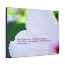 Load image into Gallery viewer, WHITE AND PINK HIBISCUS CANVAS