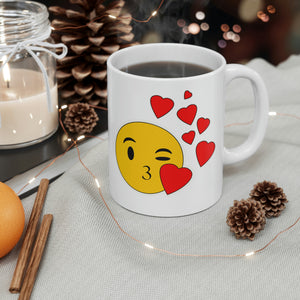 LOVE AND KISSES COFFEE MUG (WHITE)